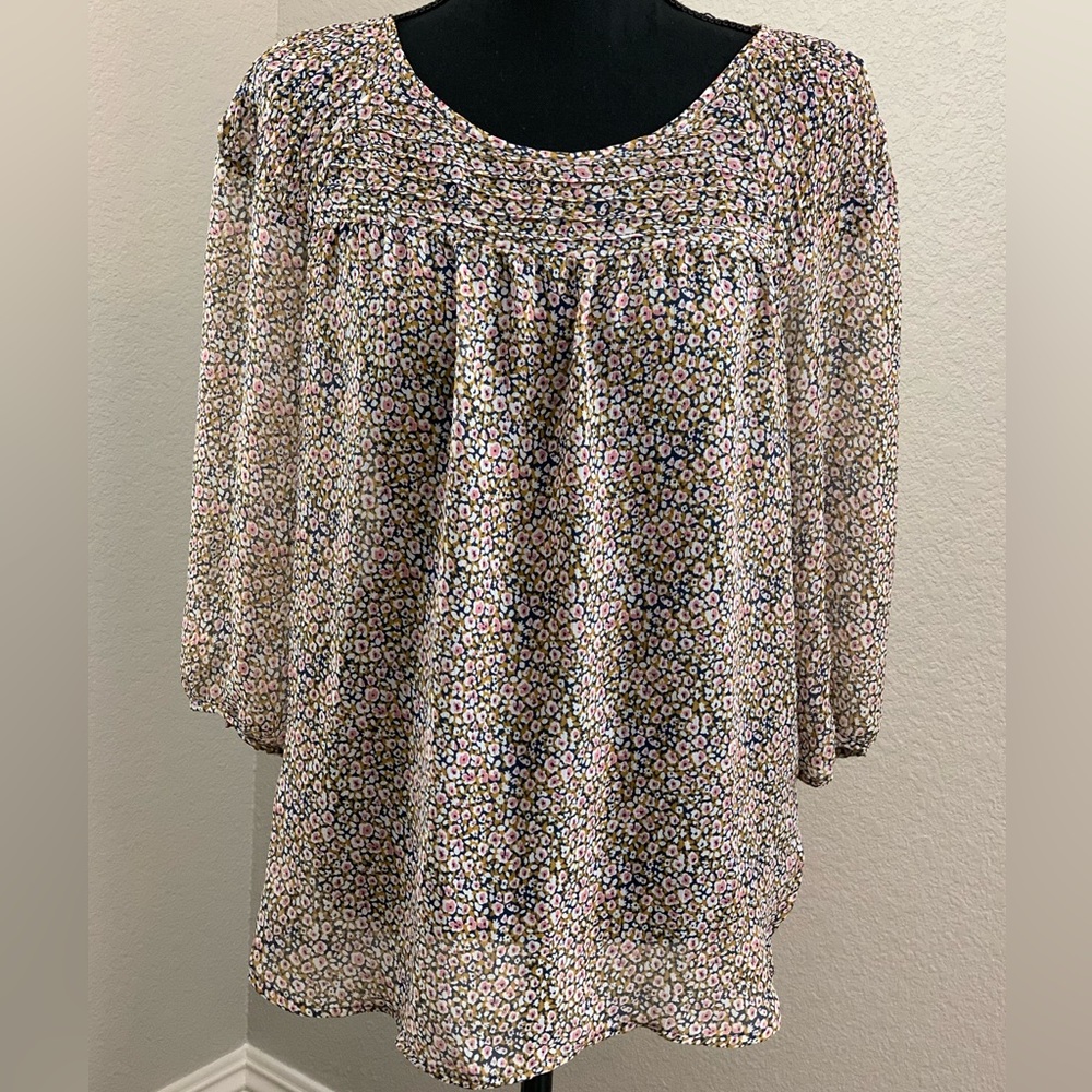 Lauren Conrad sheer floral top